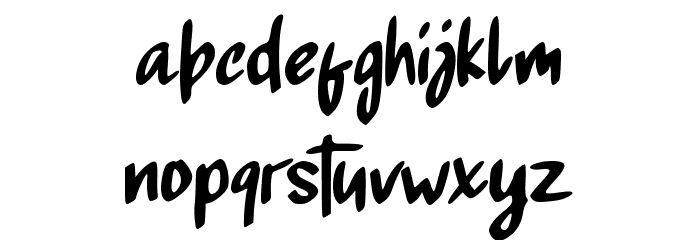 Brontoseno Font LOWERCASE