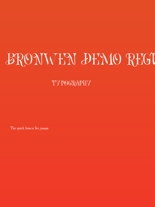 Bronwen DEMO Regular Poster
