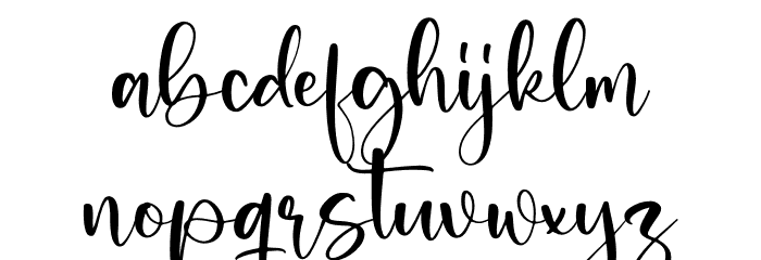 Bronwish Albilone Schriftart Kleinbuchstaben