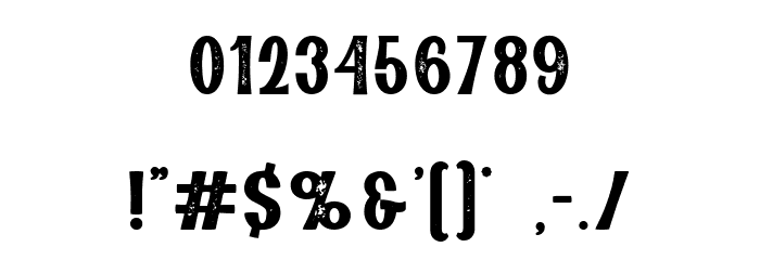 Bronxi Stamp Font OTHER CHARS
