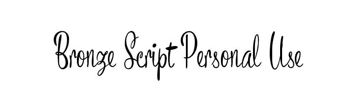 Bronze Script Personal Use  les polices de caractères gratuit tlcharger