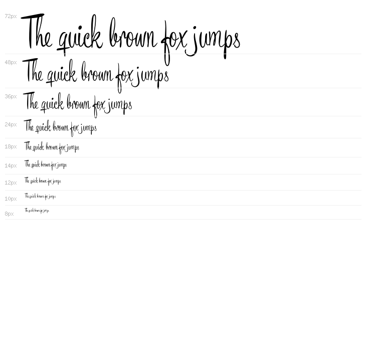 Bronze Script Personal Use Waterfall