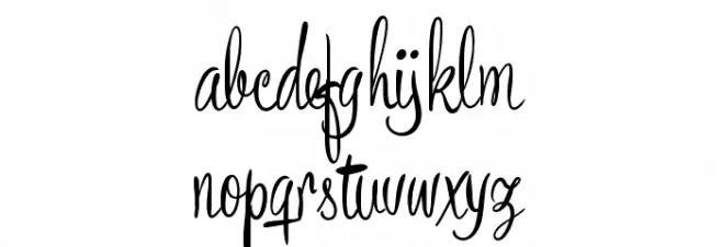 Bronze Script Personal Use Schriftart Kleinbuchstaben