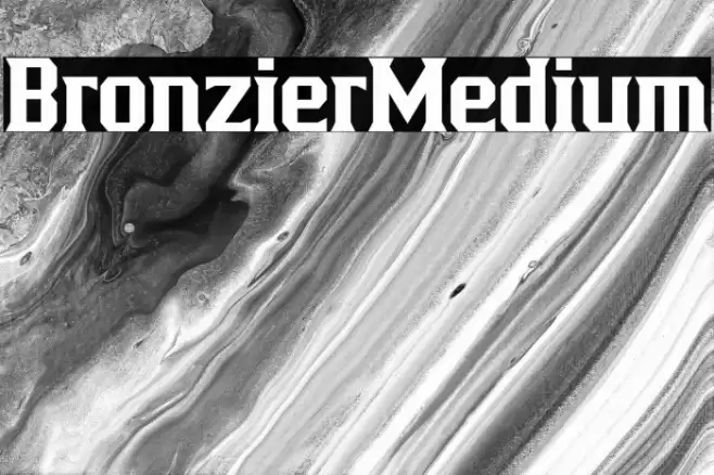 BronzierMedium Font examples