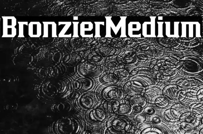 BronzierMedium Font examples