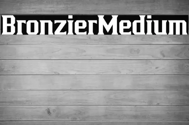 BronzierMedium Font examples