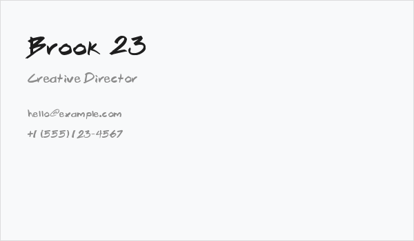 Brook 23 Business Card