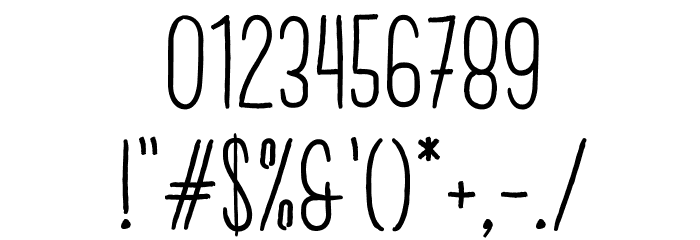 Brook Demo Font OTHER CHARS