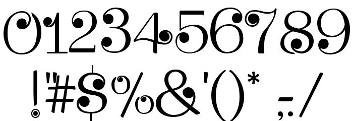 Brook Flair Swash Font OTHER CHARS