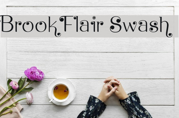 Brook Flair Swash Font examples