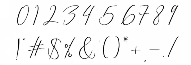 Brooke Smith Script Font OTHER CHARS