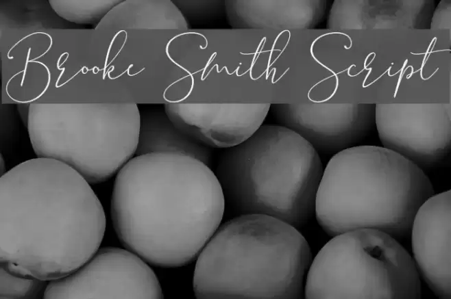 Brooke Smith Script Font examples