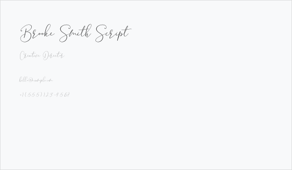 Brooke Smith Script Business Card