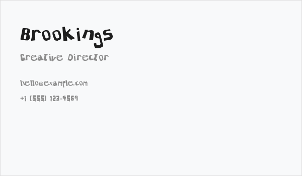 Brookings Business Card