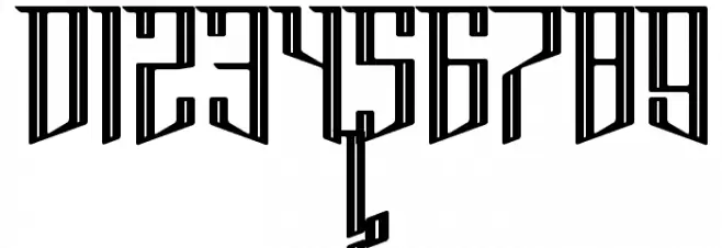 Brooklyn Inline Font OTHER CHARS