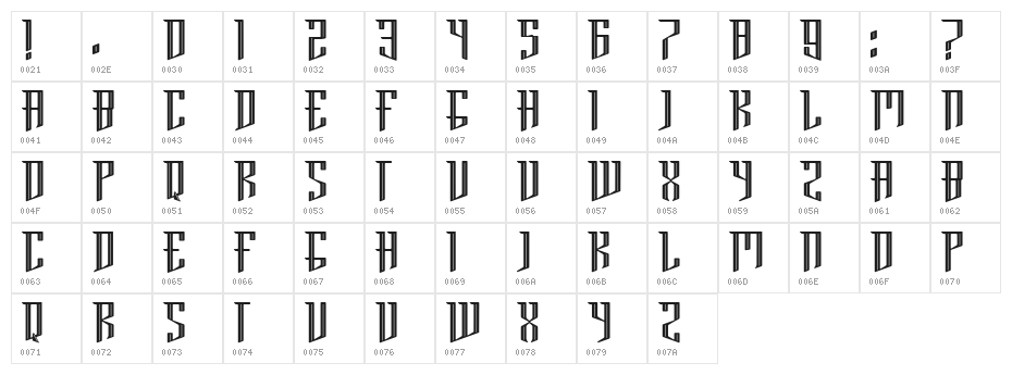Brooklyn Inline Character Map