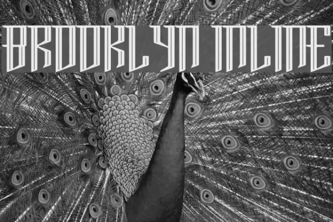 Brooklyn Inline Font examples