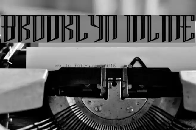 Brooklyn Inline Font examples