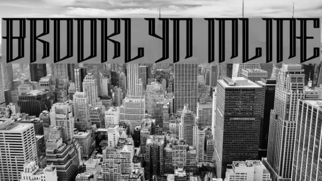 Brooklyn Inline Font examples