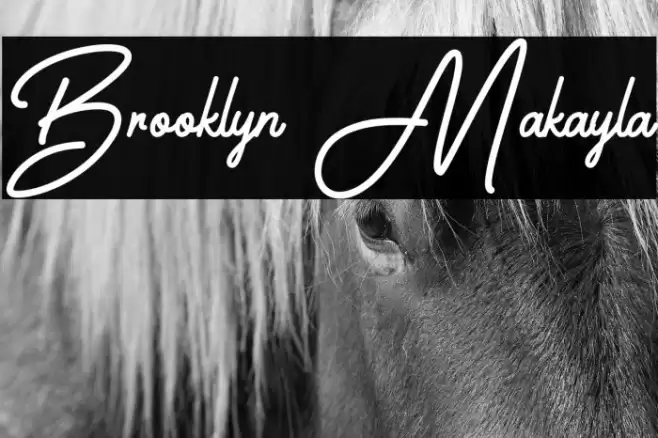 Brooklyn Makayla Font examples