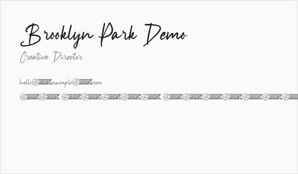 Brooklyn Park Demo Business Card