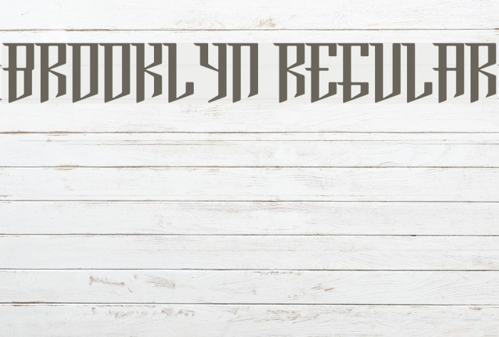 Brooklyn Regular Font examples