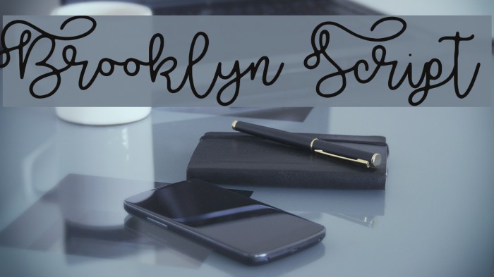 Brooklyn Script Font examples