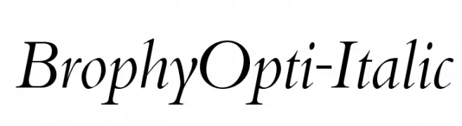 BrophyOpti-Italic  Fuentes Gratis Descargar