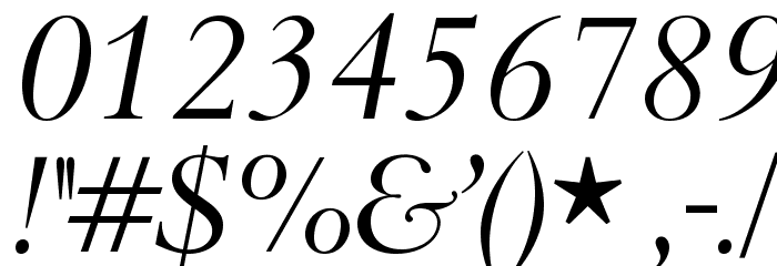 BrophyOpti-Italic Font OTHER CHARS