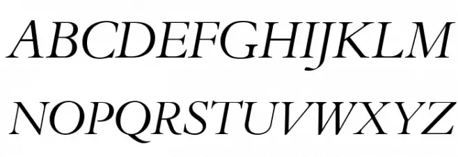 BrophyOpti-Italic Schriftart Groß