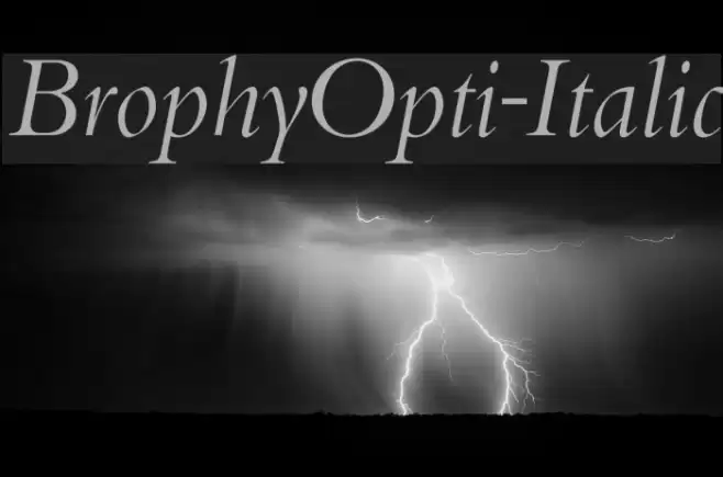 BrophyOpti-Italic examples