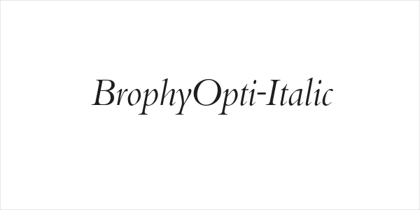 BrophyOpti-Italic Logo