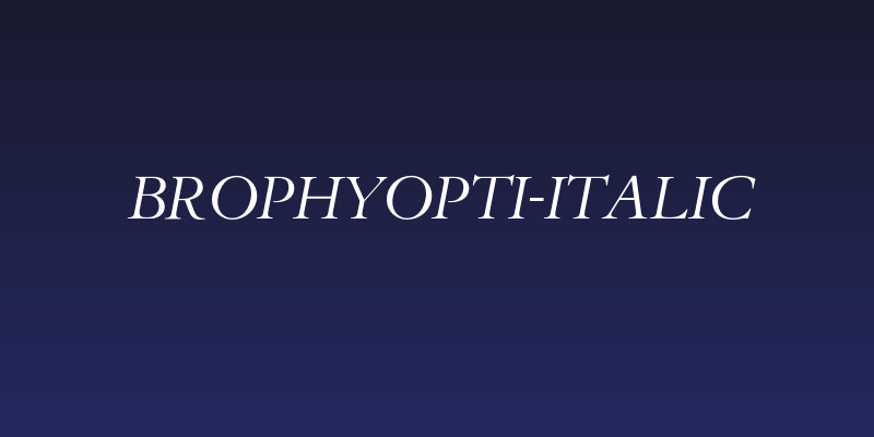 BrophyOpti-Italic Social Header