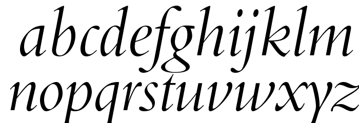 BrophyOpti-Italic Font LOWERCASE