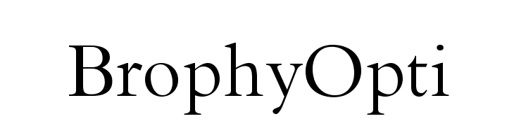 BrophyOpti Font