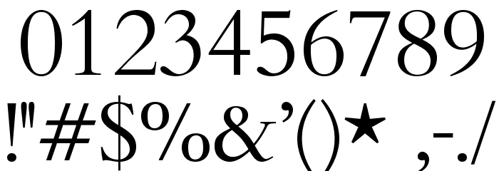 BrophyOpti Font OTHER CHARS