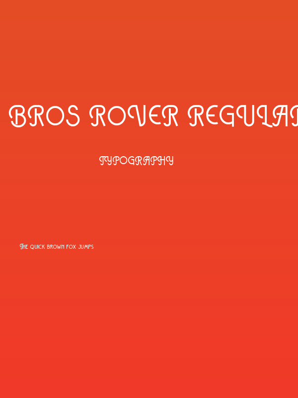 Bros Rover Regular Poster