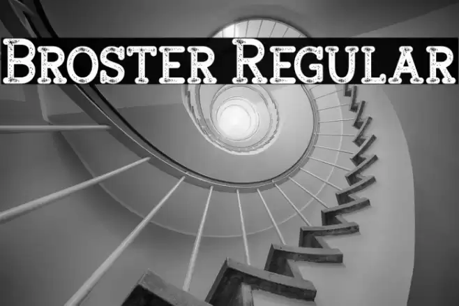 Broster Regular Font examples