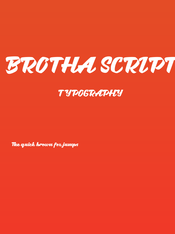 Brotha Script Poster