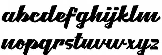 Brotha Script Schriftart Kleinbuchstaben