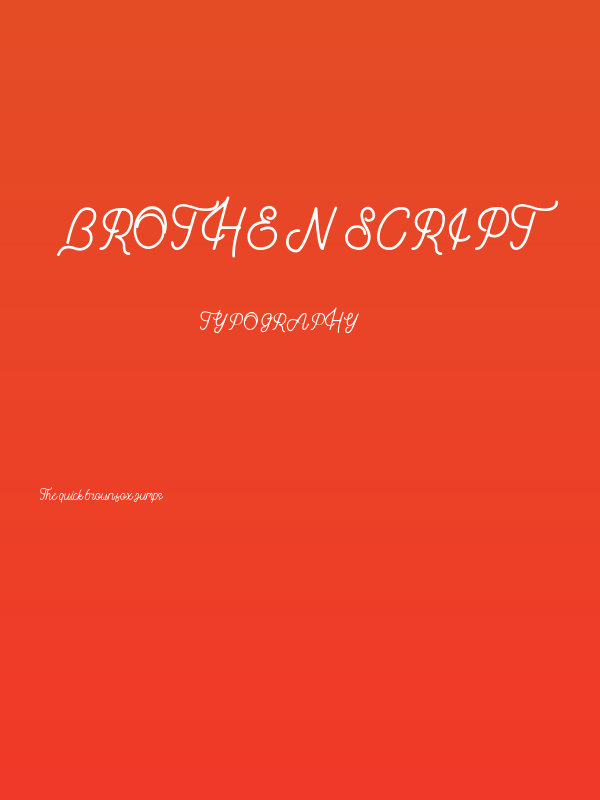 Brothen Script Poster
