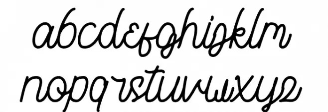 Brothen Script Schriftart Kleinbuchstaben