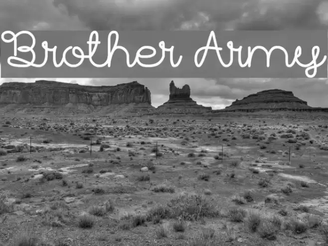 Brother Army Font examples