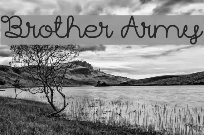 Brother Army Font examples