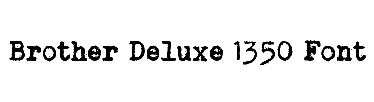 Brother Deluxe 1350 Font Font