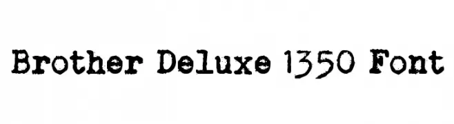 Brother Deluxe 1350 Font  Frei Schriftart Herunterladen