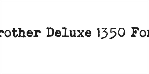 Brother Deluxe 1350 Font Logo