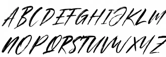 Brother Italic Font UPPERCASE