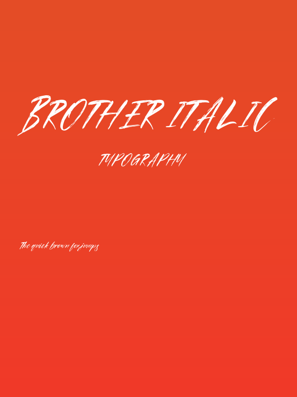 Brother Italic Poster