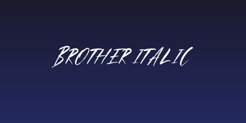 Brother Italic Social Header